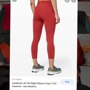 Lululemon all the right places crop high right 23”
